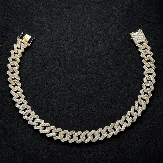 Corrente Prong 9mm Cravejada ICE - 2 fileiras