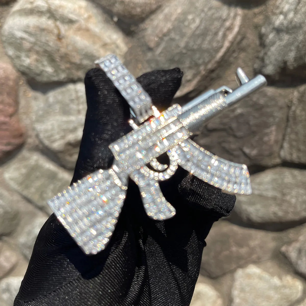 Pingente AK47 com Corrente de Brinde - Peça Premium - ICE BRO JOIAS