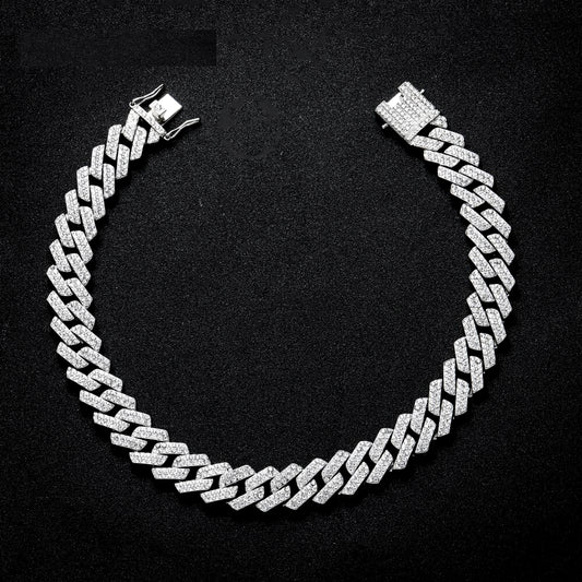 Corrente Prong 9mm Cravejada ICE - 2 fileiras