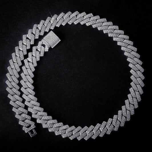 Corrente Cuban 15mm Cravejada ICE - Peça Premium (resistente à água)