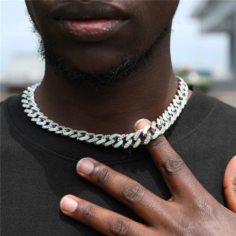 Corrente Cuban 13mm Luminosa à noite