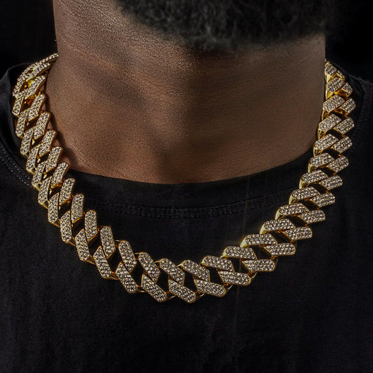 Corrente Prong 20mm Cravejada ICE - 3 fileiras