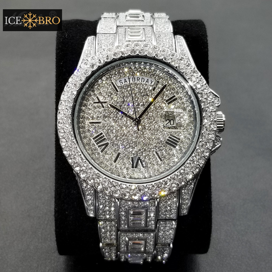 Relógio Luxo Ice Cravejado a mão - ICE BRO JOIAS