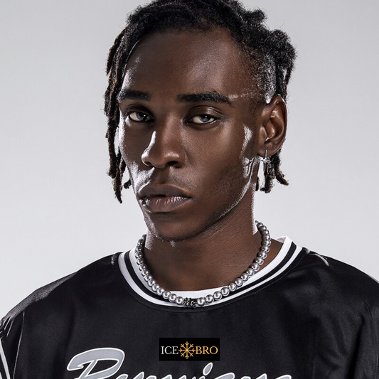 Corrente de Pérolas Produzida em Liga Metálica, Banhado a Prata e Pesado - ICE BRO JOIAS