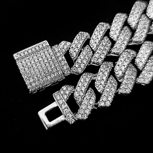 Corrente Prong 14mm Cravejada ICE - 2 fileiras