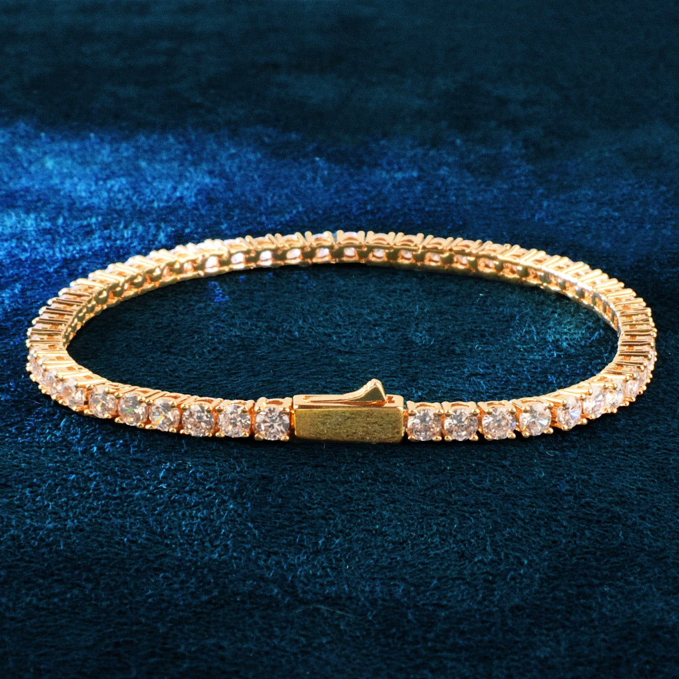 Pulseira Riviera - Largura 3mm 4mm 5mm - Peça Premium (resistente à água) - ICE BRO JOIAS