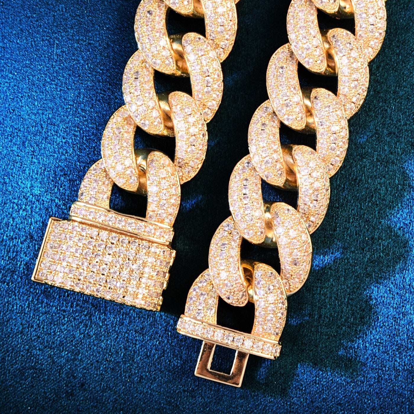 Pulseira Cuban 22mm Cravejada ICE - Peça Premium (resistente à água) - ICE BRO JOIAS