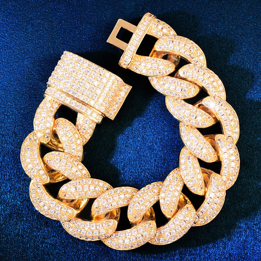 Pulseira Cuban 22mm Cravejada ICE - Peça Premium (resistente à água) - ICE BRO JOIAS