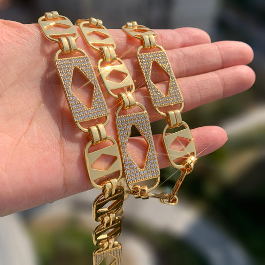 Corrente 14mm Ice 18k ou Prata - ICE BRO JOIAS