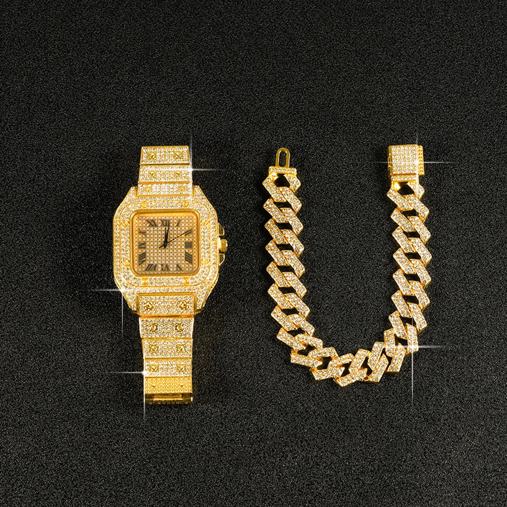 Kit Ice - Relógio Luxury + Pulseira Prong 13mm - Cumprimento 20cm