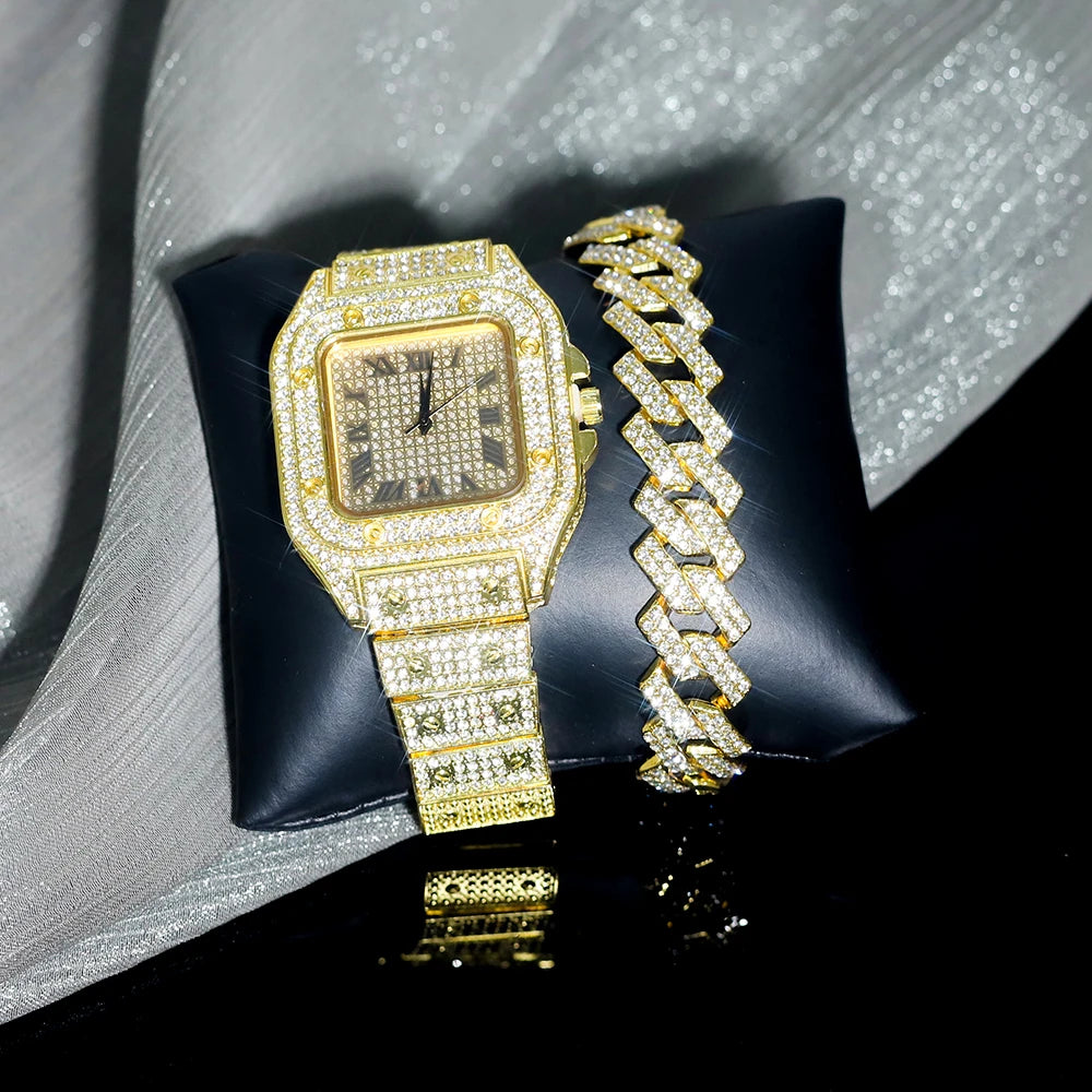 Kit Ice - Relógio Luxury + Pulseira Prong 13mm - Cumprimento 20cm
