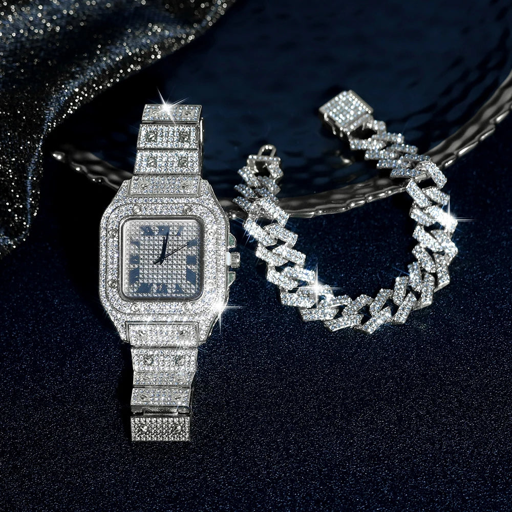 Kit Ice - Relógio Luxury + Pulseira Prong 13mm - Cumprimento 20cm