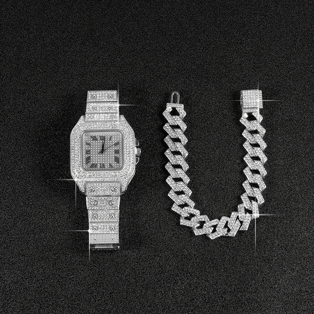 Kit Ice - Relógio Luxury + Pulseira Prong 13mm - Cumprimento 20cm