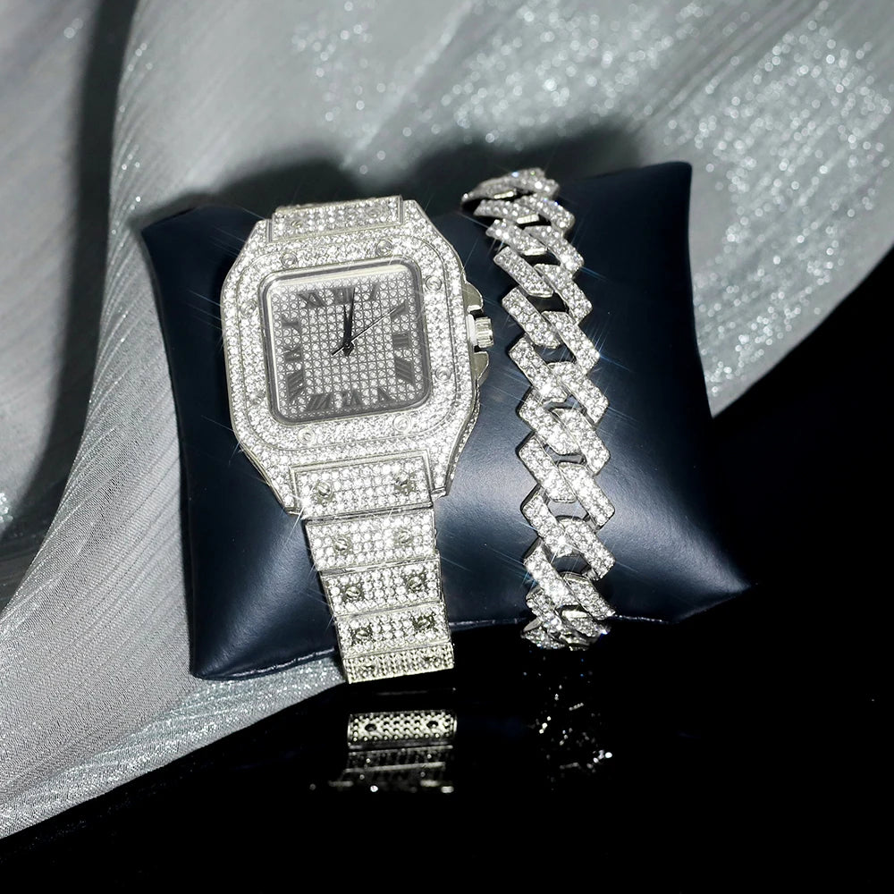 Kit Ice - Relógio Luxury + Pulseira Prong 13mm - Cumprimento 20cm