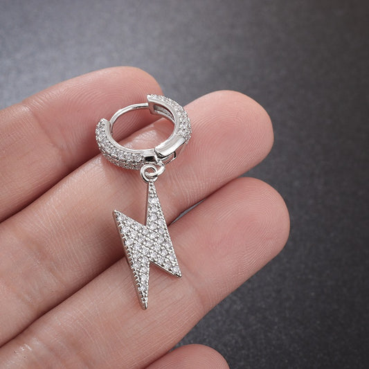 Par de Brincos Ice - banho a 10 milésimos de ouro ou prata, cravejados a mão. - ICE BRO JOIAS