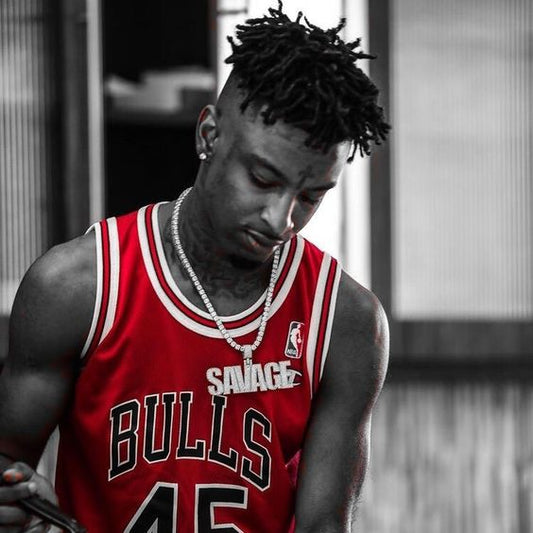 Pingente Premium estilo Rapper 21 Savage com Corrente de brinde - ICE BRO JOIAS