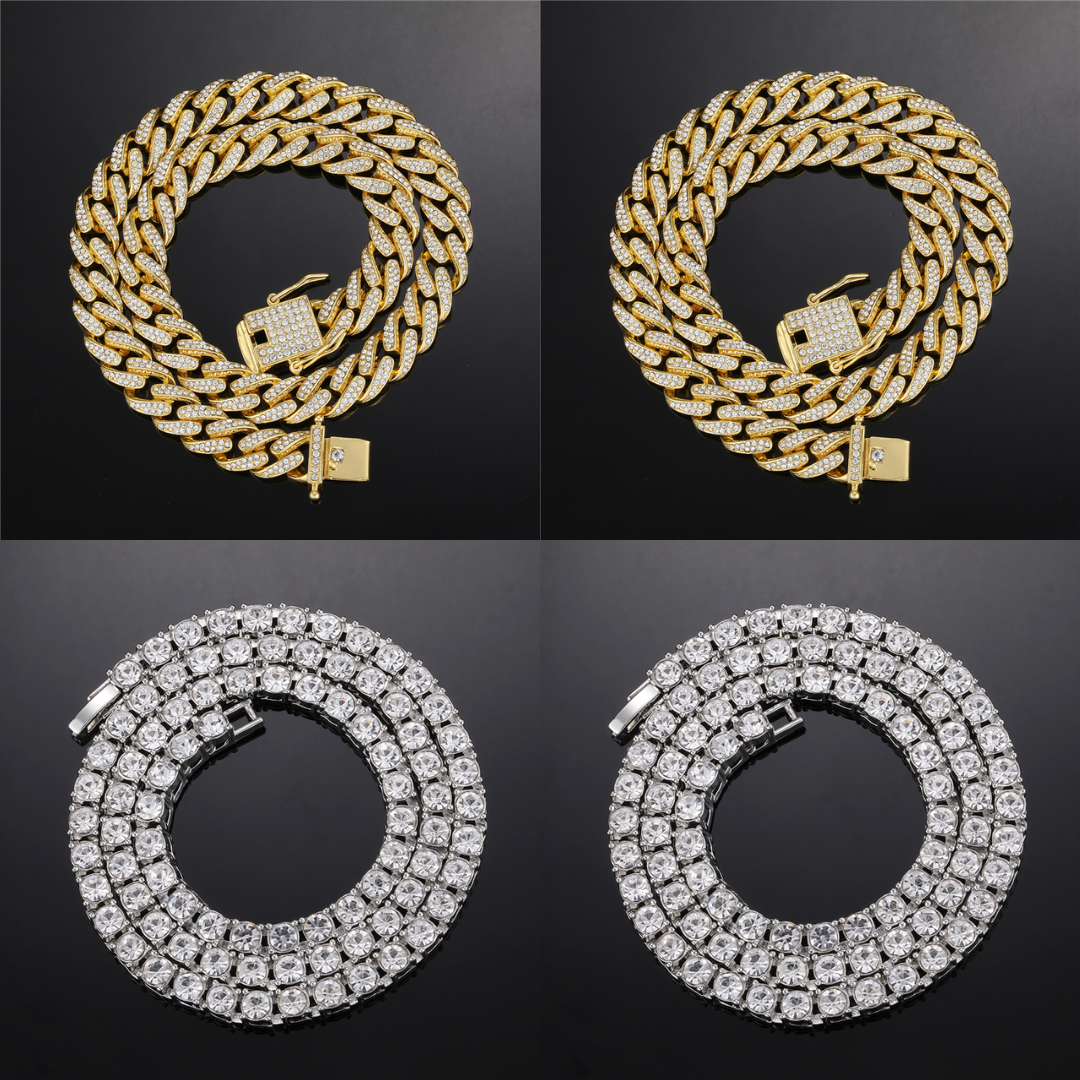 Em Promoção! - Kit Cuban+Riviera - Compre a Corrente Cuban de 13mm e ganhe a Corrente Riviera de 5mm - ICE BRO JOIAS