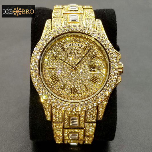 Relógio Luxo Ice Cravejado a mão - ICE BRO JOIAS
