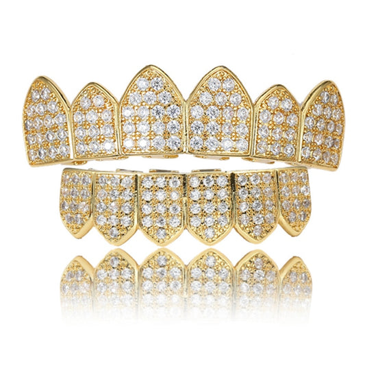 Grillz Luxo Cravejado ICE - com Molde de Silicone para ajustar aos dentes - ICE BRO JOIAS