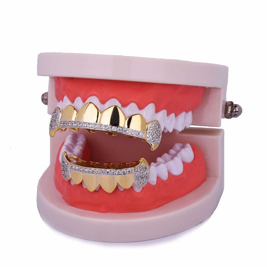 Grillz Luxo Cravejado ICE - com Molde de Silicone para ajustar - ICE BRO JOIAS