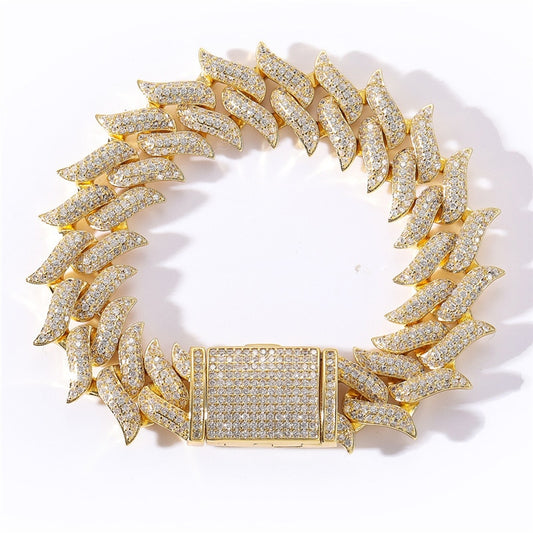 Pulseira Spiked 18mm - Peça Premium (resistente à água) - ICE BRO JOIAS