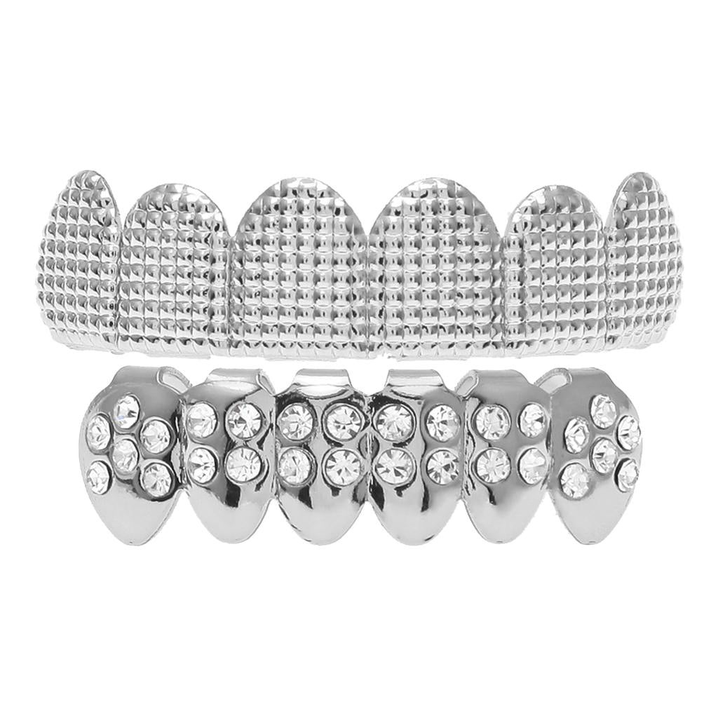 Grillz Luxo Cravejado ICE - com Molde de Silicone para ajustar aos dentes - ICE BRO JOIAS