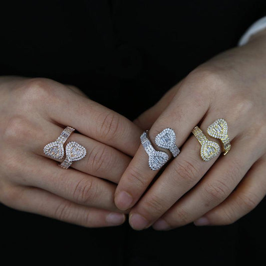 Anel Dois Corações - ICE BRO JOIAS