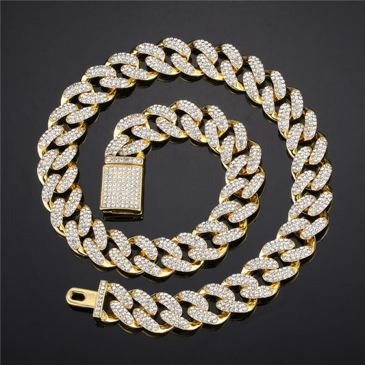 Corrente ICE Cravejada Miami Cuban 15mm - ICE BRO JOIAS