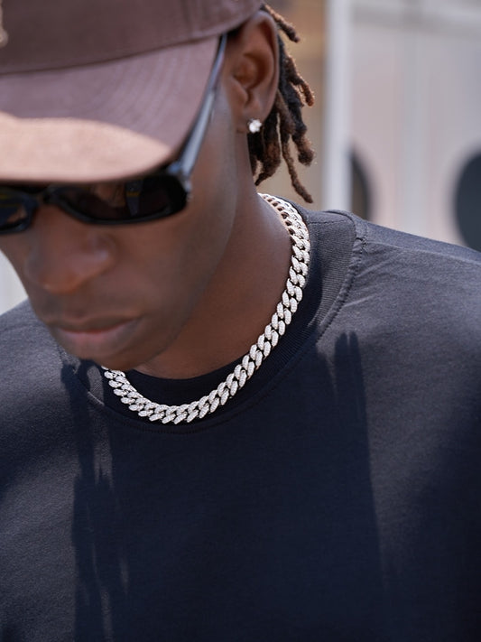 Corrente Cuban 12mm Cravejada ICE - Peça Premium (resistente à água) - ICE BRO JOIAS
