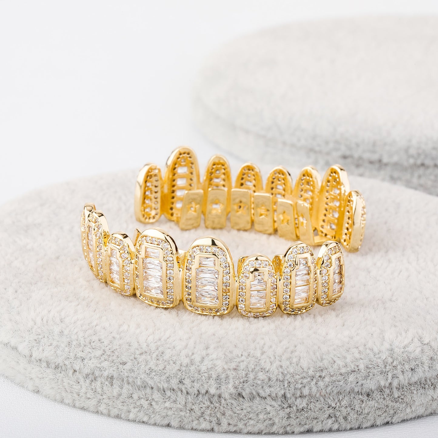 Grillz Luxo Cravejado ICE - com Molde de Silicone para ajustar - ICE BRO JOIAS