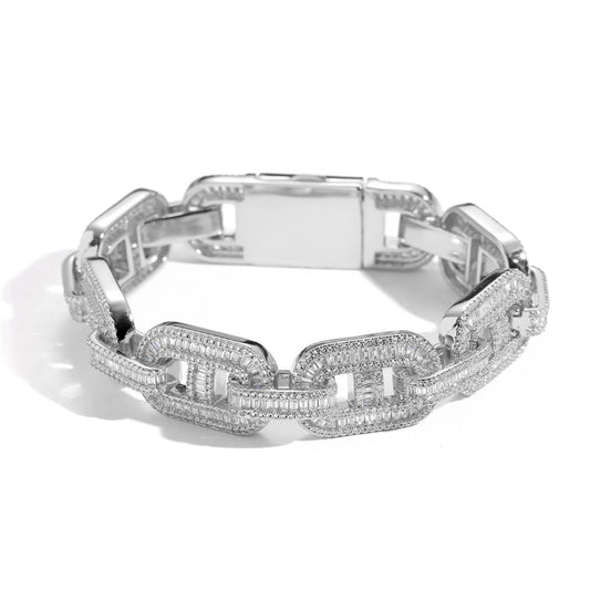 Pulseira Baguette 15mm - Peça Premium (resistente à água) - ICE BRO JOIAS