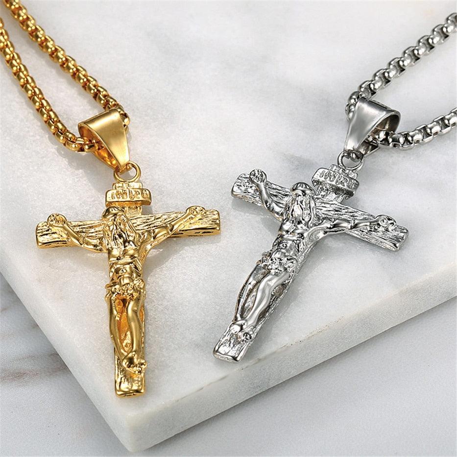 Pingente Jesus na Crucificado + Corrente de BRINDE! - ICE BRO JOIAS