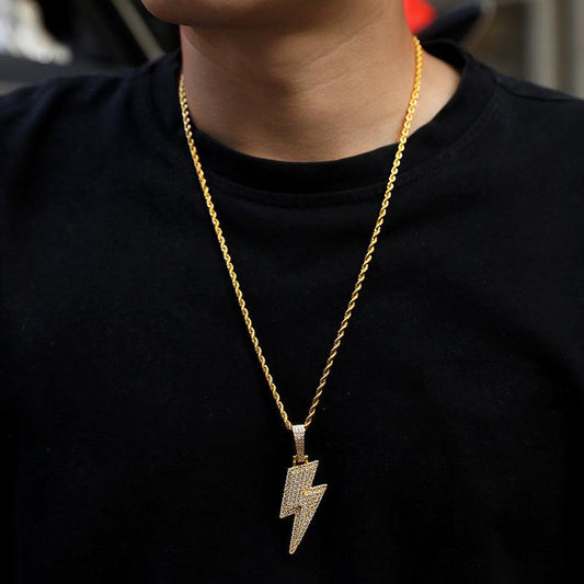 Pingente Raio Cravejado com Corrente de BRINDE! - ICE BRO JOIAS