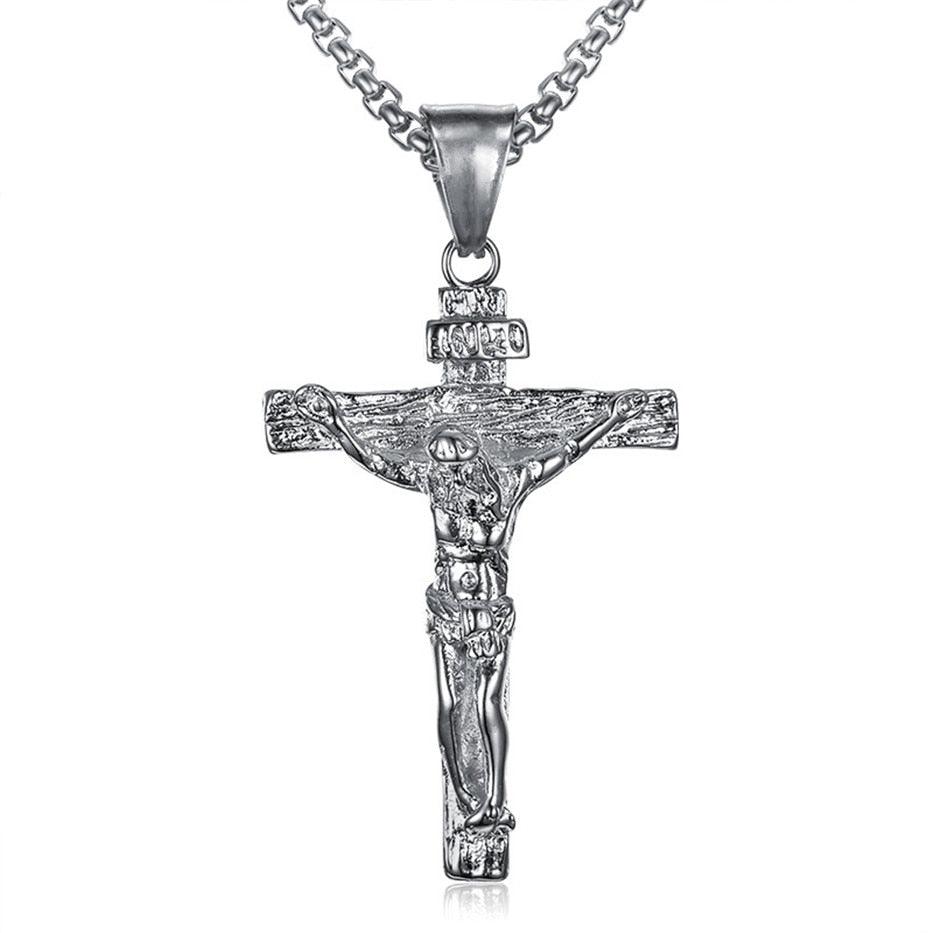 Pingente Jesus na Crucificado + Corrente de BRINDE! - ICE BRO JOIAS