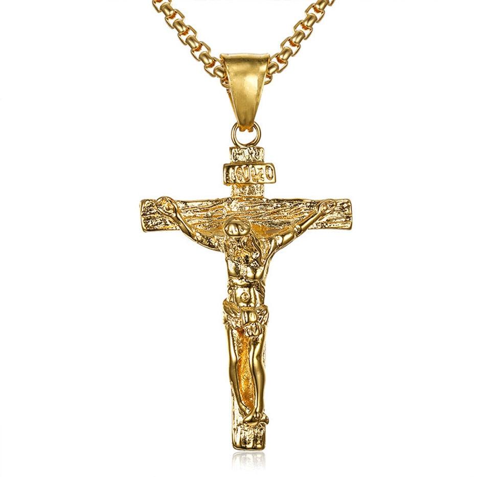 Pingente Jesus na Crucificado + Corrente de BRINDE! - ICE BRO JOIAS