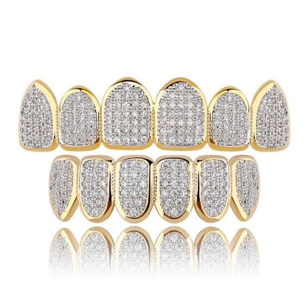 Grillz Luxo Cravejado - Tamanho Único (cima e baixo) - ICE BRO JOIAS