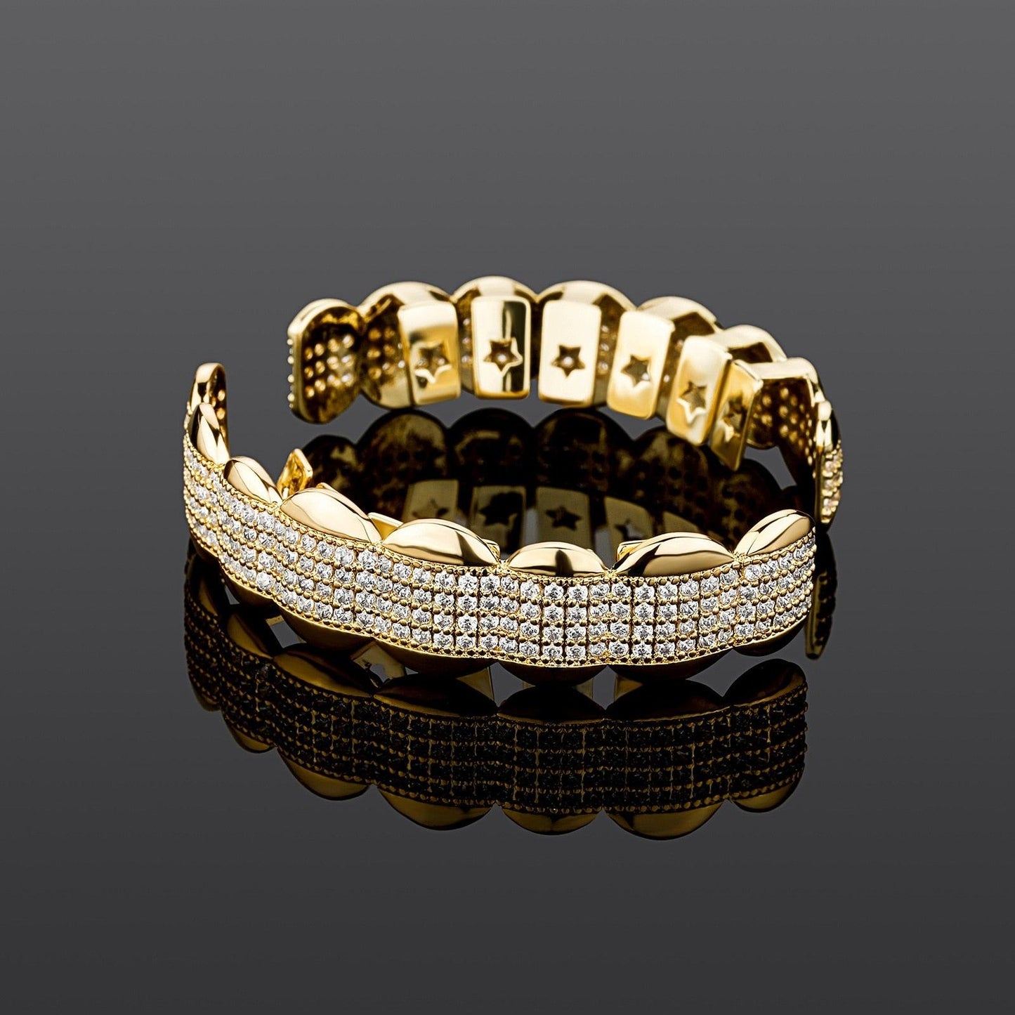 Grillz Luxo Cravejado - Tamanho Único (cima e baixo) - ICE BRO JOIAS