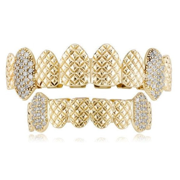 Grillz Luxo Cravejado - Tamanho Único (cima e baixo) - ICE BRO JOIAS