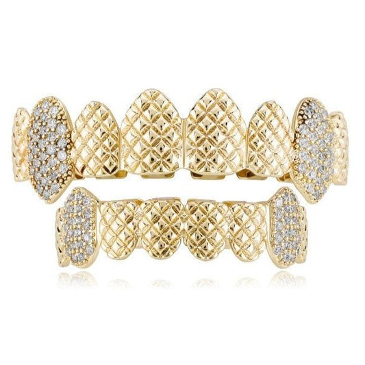 Grillz Luxo Cravejado - Tamanho Único (cima e baixo) - ICE BRO JOIAS