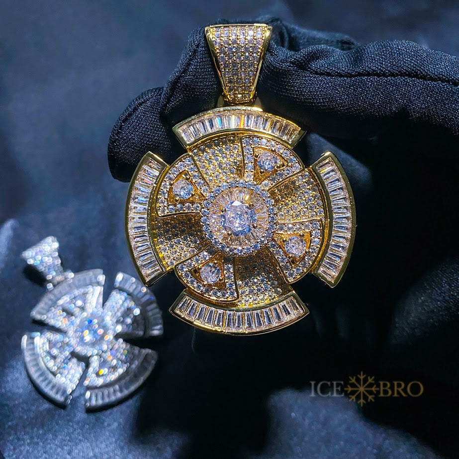 Pingente Cruz giratório ICE - Peça Premium (resistente à água) - ICE BRO JOIAS