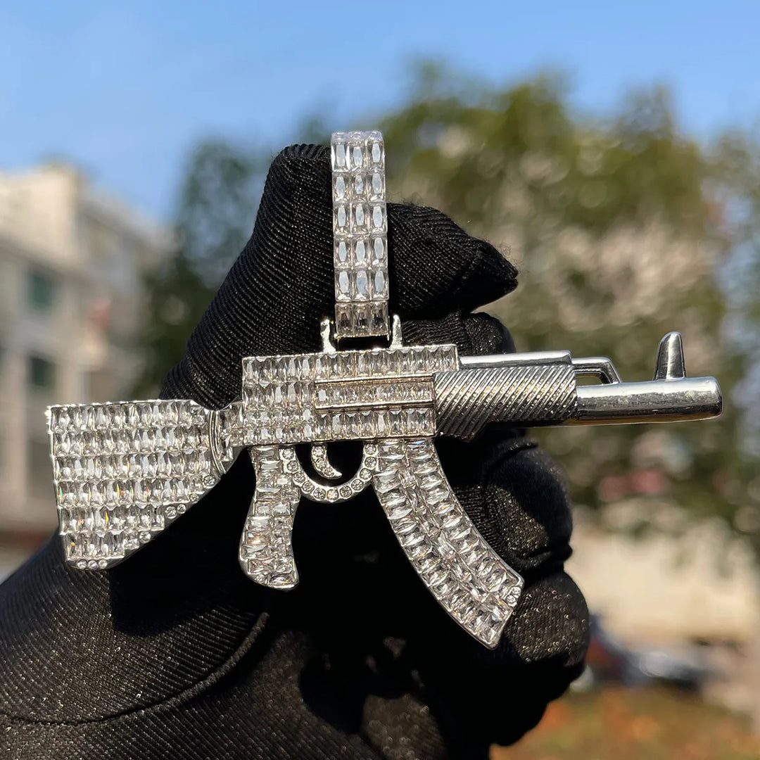 Pingente AK47 com Corrente de Brinde - Peça Premium - ICE BRO JOIAS