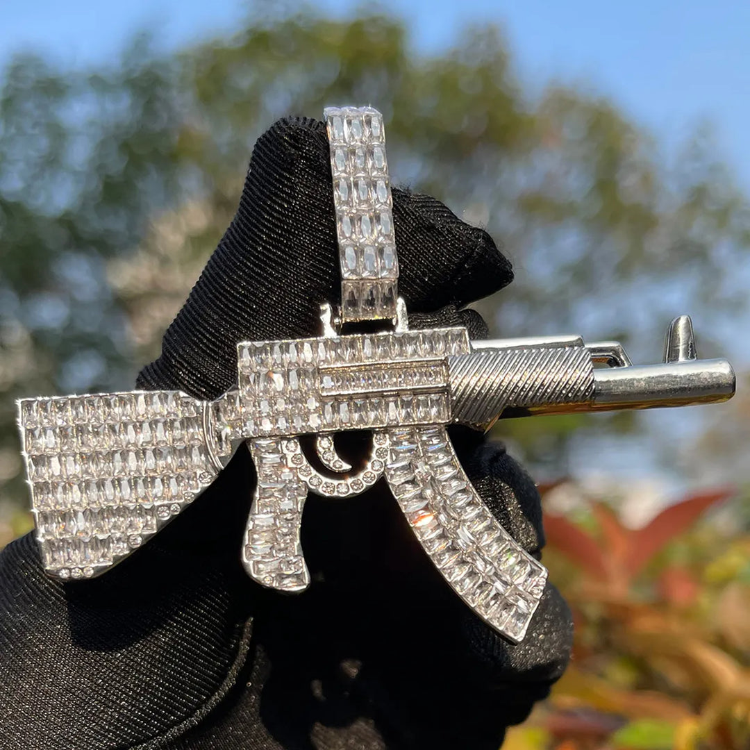 Pingente AK47 com Corrente de Brinde - Peça Premium - ICE BRO JOIAS