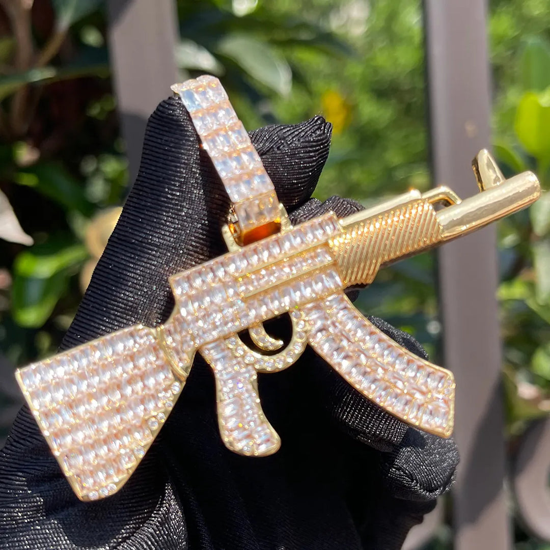 Pingente AK47 com Corrente de Brinde - Peça Premium - ICE BRO JOIAS