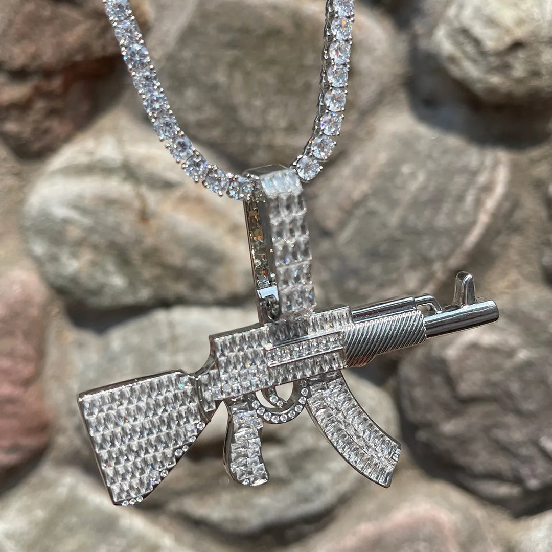 Pingente AK47 com Corrente de Brinde - Peça Premium - ICE BRO JOIAS
