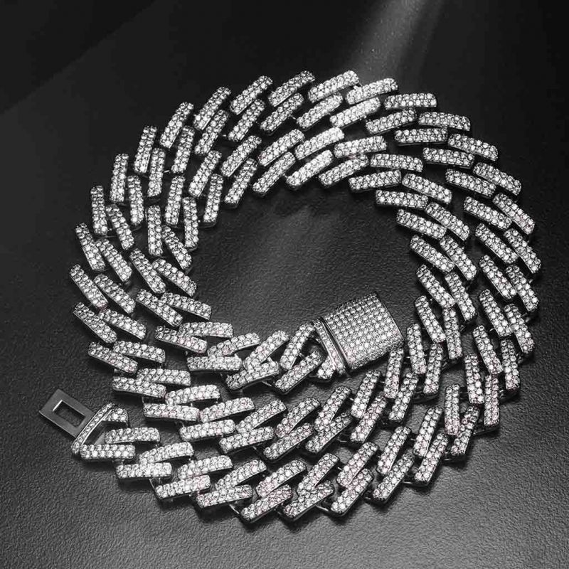 Corrente Prong 15mm Cravejada ICE - 2 fileiras