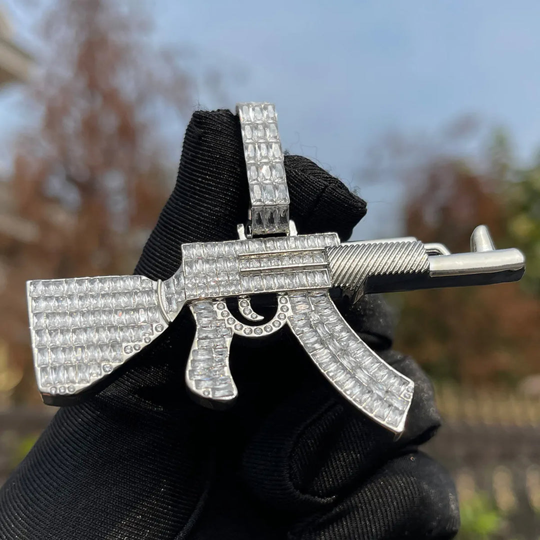 Pingente AK47 com Corrente de Brinde - Peça Premium - ICE BRO JOIAS