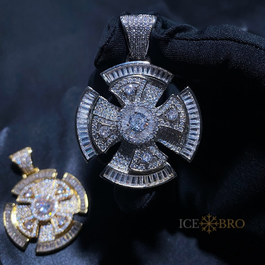 Pingente Cruz giratório ICE - Peça Premium (resistente à água) - ICE BRO JOIAS