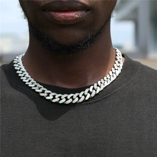 Corrente Cuban 13mm Luminosa à noite