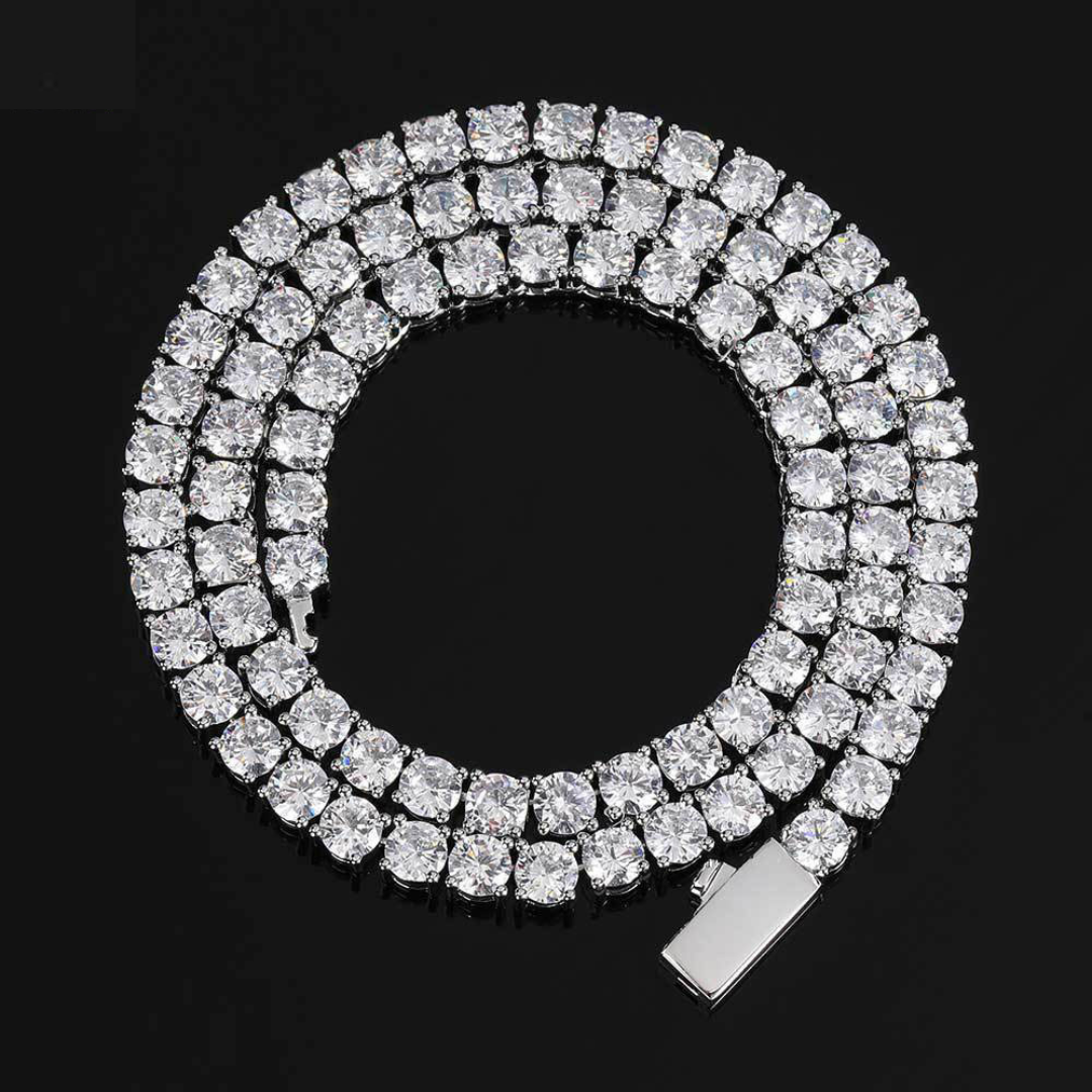 Corrente Riviera Ice - Largura 3mm, 4mm, 5mm ou 6mm - fecho gaveta - Peça Premium (resistente à água) - ICE BRO JOIAS