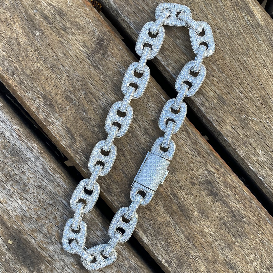 Corrente 19mm Elos Cravejada ICE - Peça Premium (resistente à água) - ICE BRO JOIAS